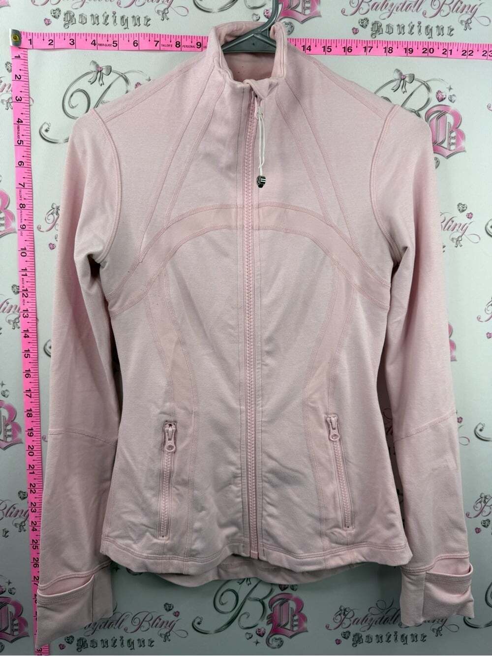lululemon athletica rare strawberry milkshake Light Pink Full-Zip vintage Jacket
